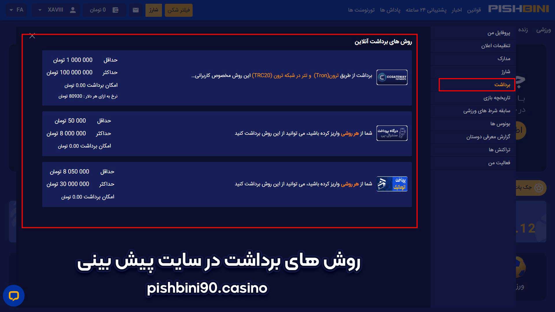 روش های برداشت در سایت پیش بینی روش های برداشت در سایت پیش بینی
